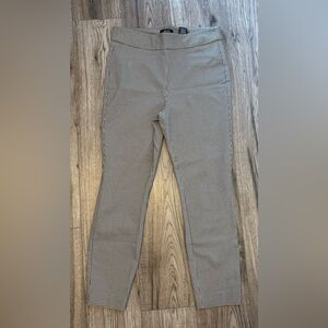 Brown gingham capri leggings for work